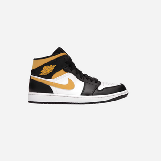 Jordan 1 Mid White Pollen Black