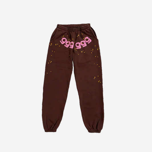 Sp5der Angel Number Sweatpants Brown