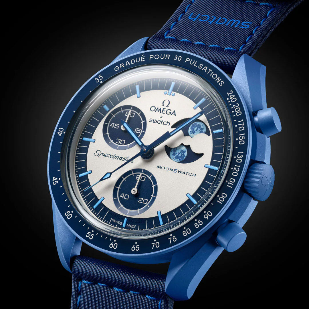 SWATCH X OMEGA BIOCERAMIC MOONSWATCH MISSION TO THE SUPER BLUE MOONPHASE