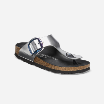 Birkenstock Gizeh Big Buckle Natural Leather Silver Silver/Metallic Silver