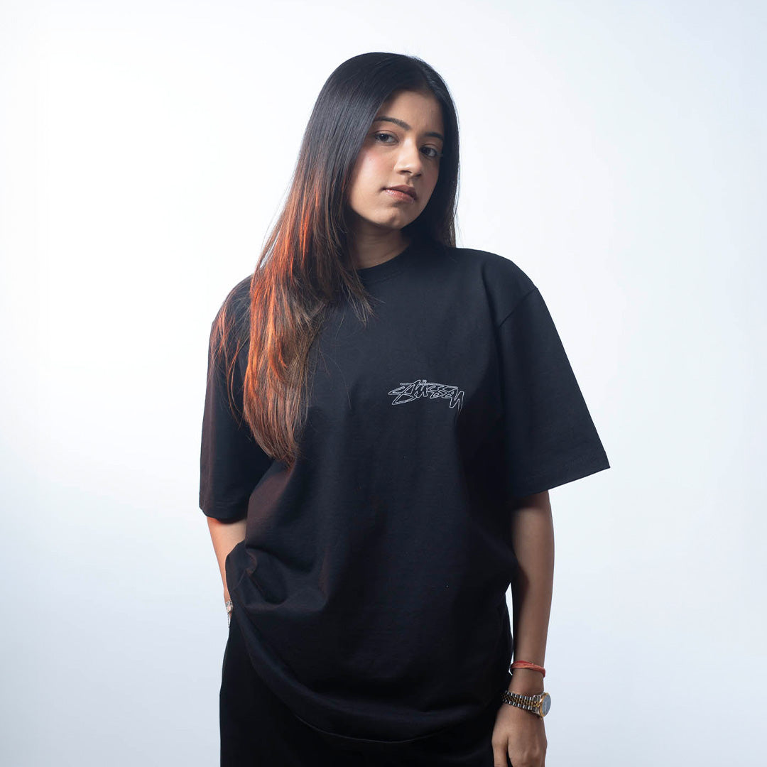 STUSSY WINGSPAN TEE BLACK