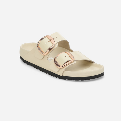 Birkenstock Arizona Big Buckle Natural Leather Patent Beige Beige/High-Shine Ecru