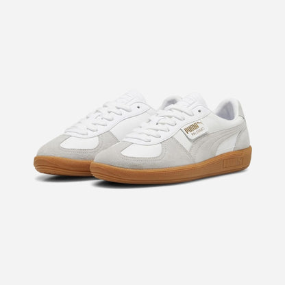 Puma Palermo Lth Unisex Sneakers White-Glacial Gray-Gum