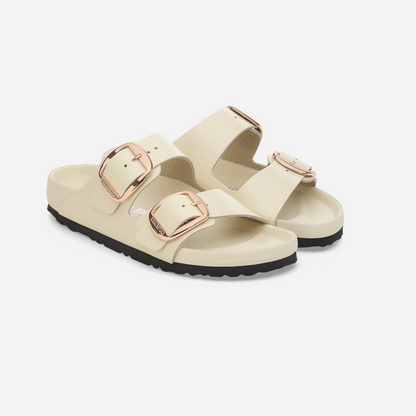 Birkenstock Arizona Big Buckle Natural Leather Patent Beige Beige/High-Shine Ecru