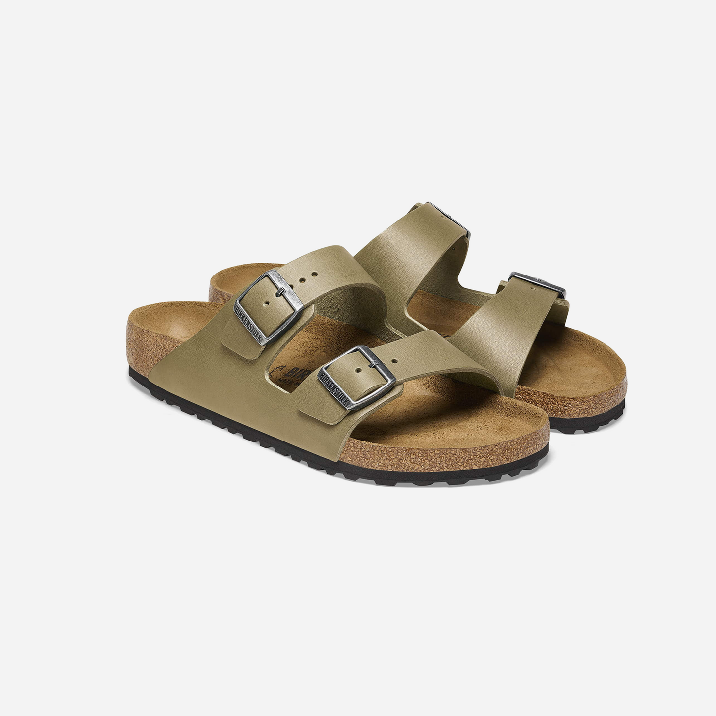 Birkenstock Arizona Natural Leather Green Green/Faded Khaki