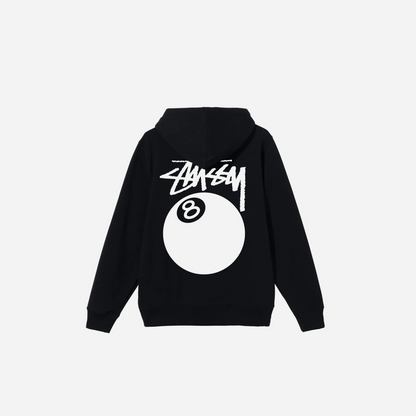 Stussy 8 ball pigment dyed Hoodie Black