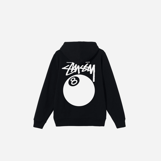 Stussy 8 ball pigment dyed Hoodie Black