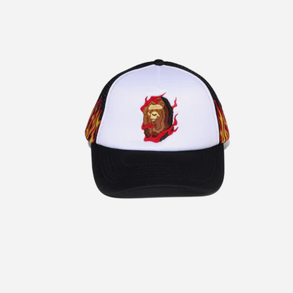 Bape Embroidery Fire Logo Trucker Cap M