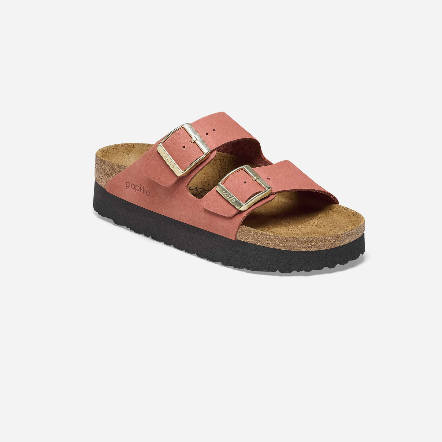 Birkenstock Arizona Platform Nubuck Leather Red Red/Mars Red