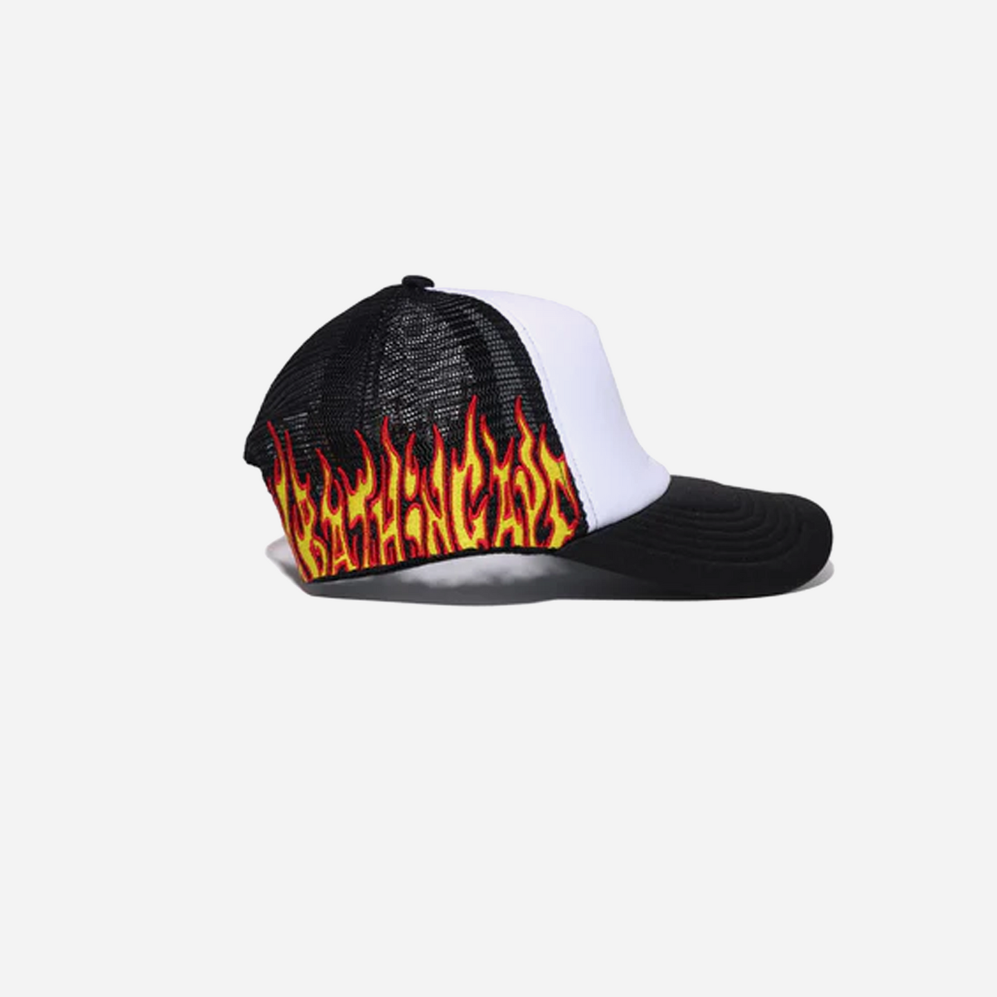 Bape Embroidery Fire Logo Trucker Cap M