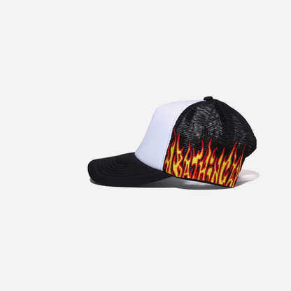 Bape Embroidery Fire Logo Trucker Cap M