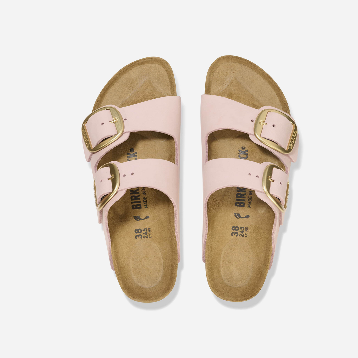 Birkenstock Arizona Big Buckle Nubuck Leather Pink Pink/Soft Pink