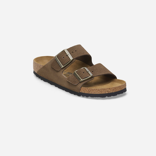 Birkenstock Arizona Suede Leather Embossed Brown/Corduroy Drak Tea