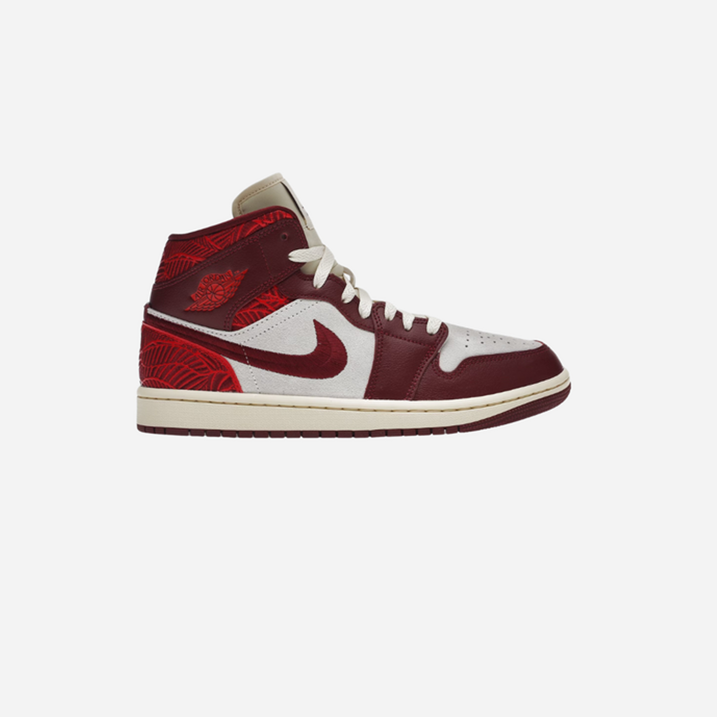 JORDAN 1 MID SE TIKI LEAF TEAM RED (W)