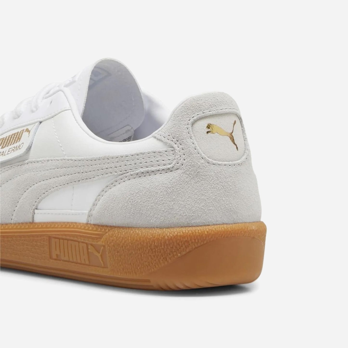 Puma Palermo Lth Unisex Sneakers White-Glacial Gray-Gum