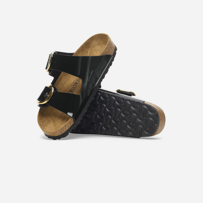 Birkenstock Arizona Big Buckle Birko-Flor Patent Black Black/Patent Black/Gold