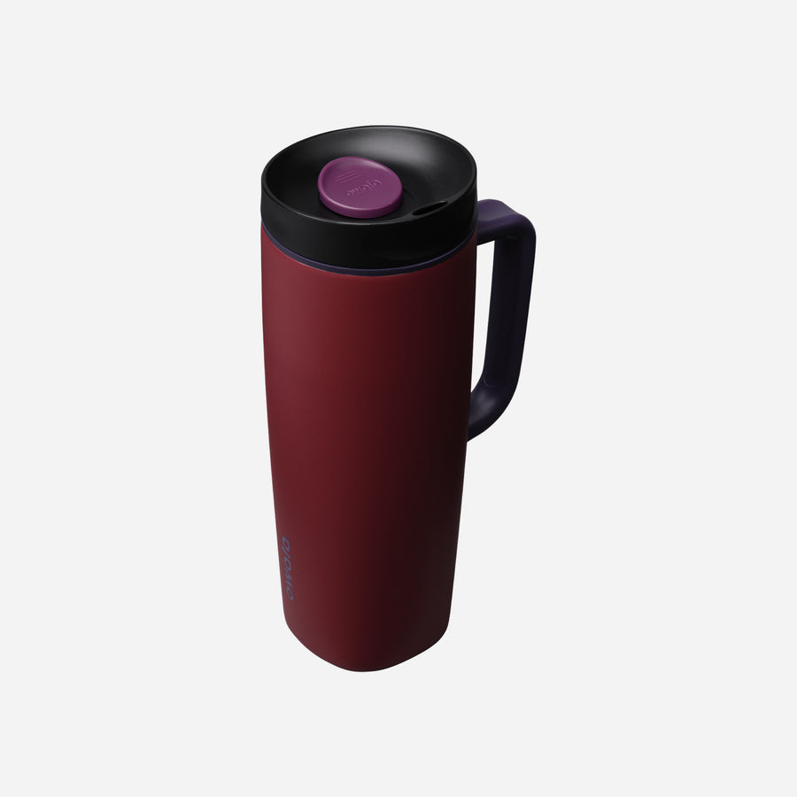 Owala SmoothSip Slider With Handle 24oz Stainless Steel Burgundy Bay