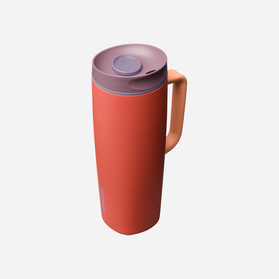 Owala SmoothSip Slider With Handle 24oz Stainless Steel Terracotta Sunset