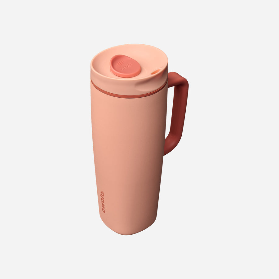 Owala SmoothSip Slider With Handle 24oz Stainless Steel Peach Of Mind