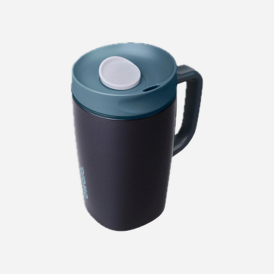 Owala SmoothSip Slider With Handle 12oz Stainless Steel Blue Steel