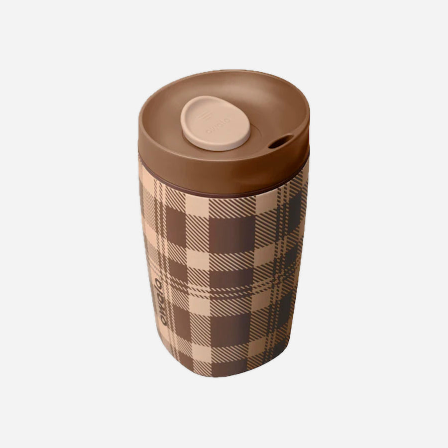 Owala SmoothSip Slider 12oz Stainless Steel Plaid And Simple