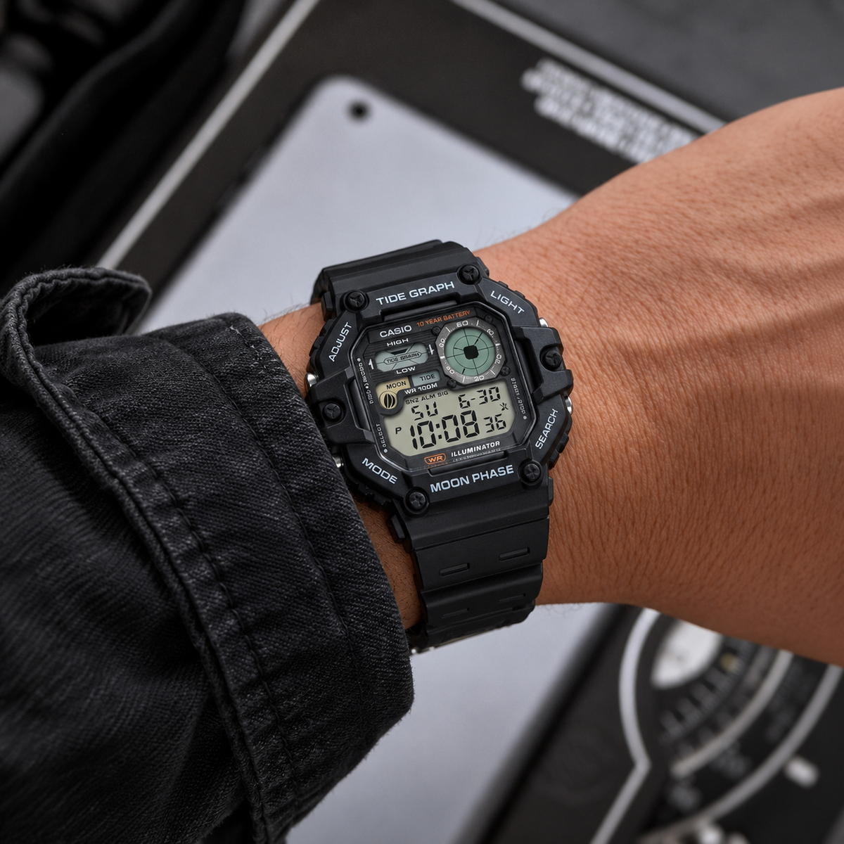 Casio Youth WS-1700H-1AVDF Quartz Black Dial Digital Resin Watch