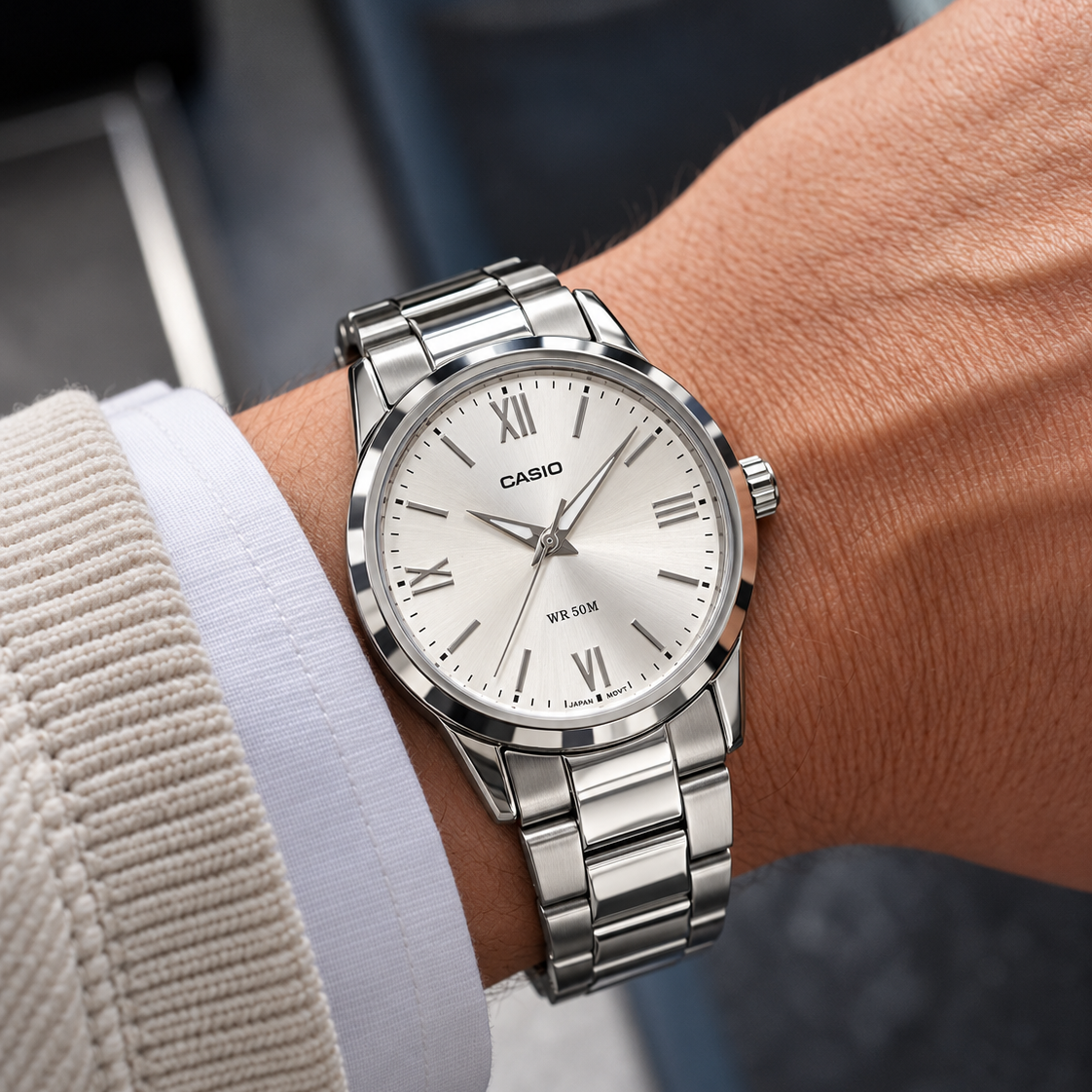Casio Enticer Analog Silver Dial Watch LTP-1303DD-7AV