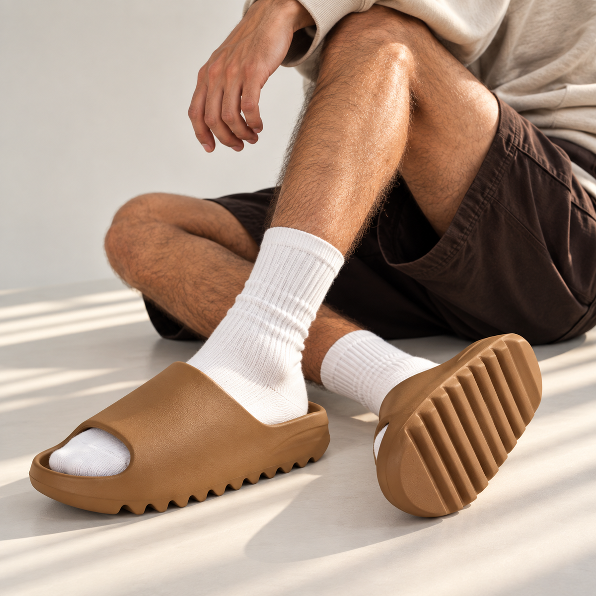 Yeezy Slide by Kanye YS-01 Caramel with Special Box