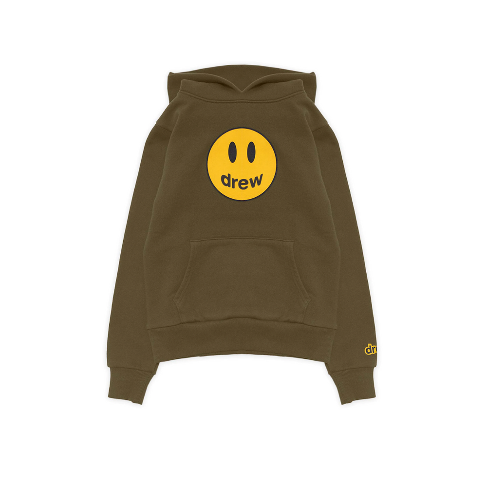 DREW HOUSE MINI DREW MASCOT KIDS HOODIE MIDNIGHT OLIVE