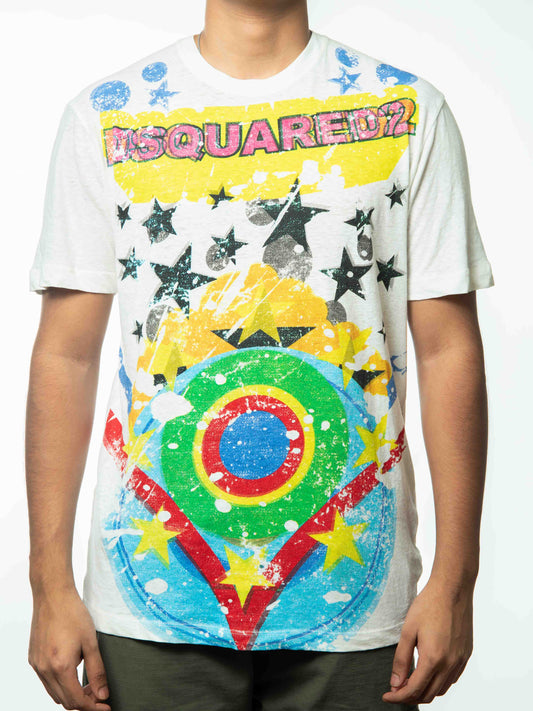 Dsquared2 SPlatter Star Print Tee