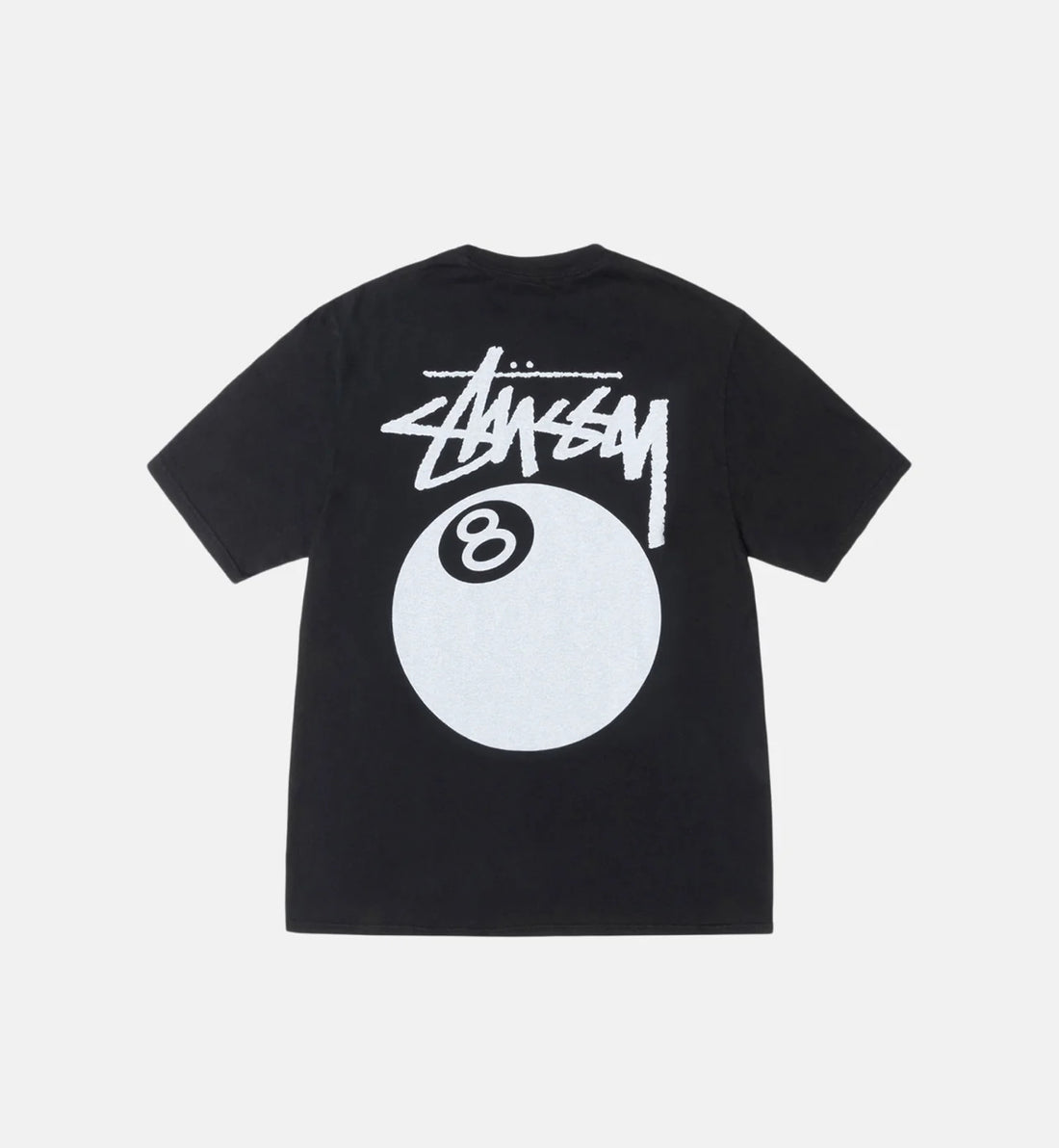 STUSSY 8 BALL PIGMENT DYED TEE BLACK