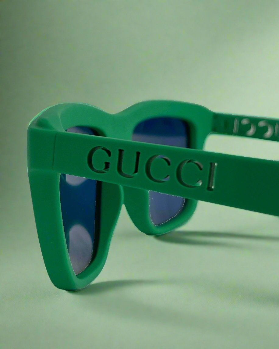 GUCCI BLUE LOGO SQUARE MEN'S SUNGLASSES