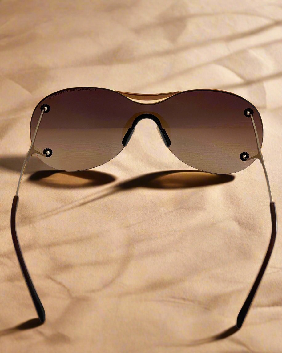 PORSCHE DESIGN BROWN GRADIENT SHIELD UNISEX SUNGLASSES