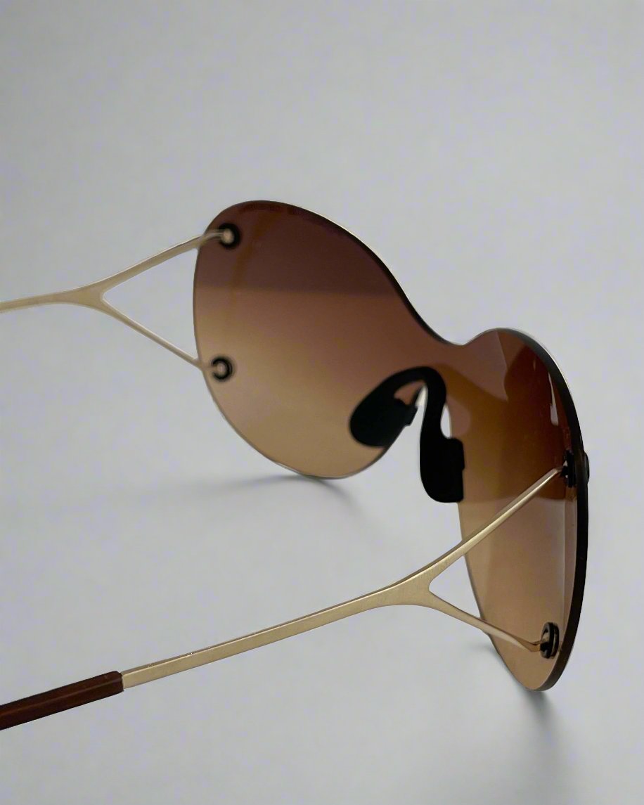 PORSCHE DESIGN BROWN GRADIENT SHIELD UNISEX SUNGLASSES