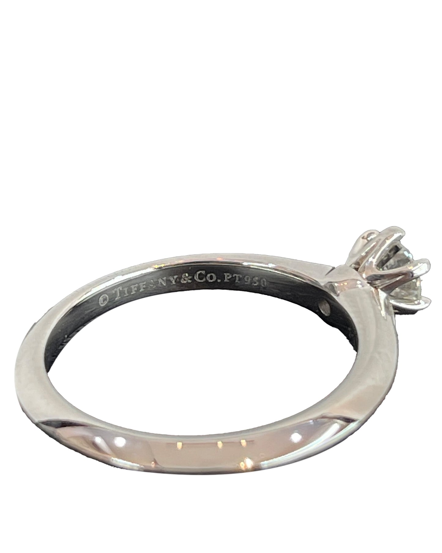 TIFFANY & CO CLASSIC PRAWN PLATINUM 0.37 CARAT IF DIAMOND RING WITH TIFFANY CERTIFICATE