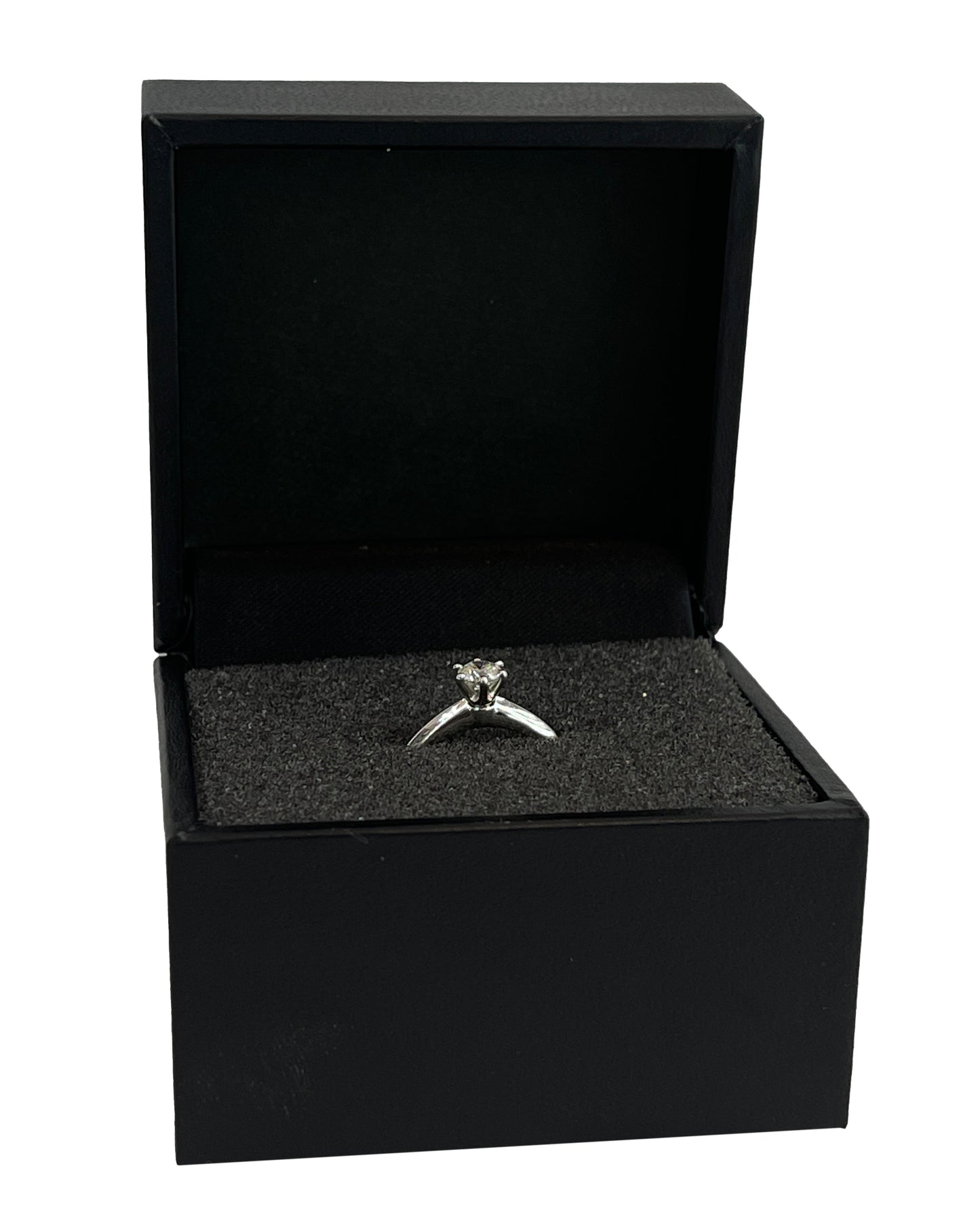 TIFFANY & CO CLASSIC PRAWN PLATINUM 0.34 CARAT VVS DIAMOND RING WITH TIFFANY CERTIFICATE