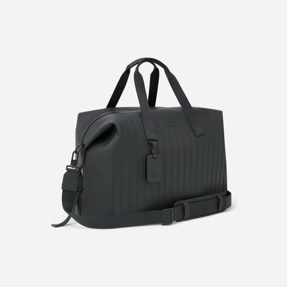 RIMOWA Never Still Leather Duffle Bag Large Anthracite Grey