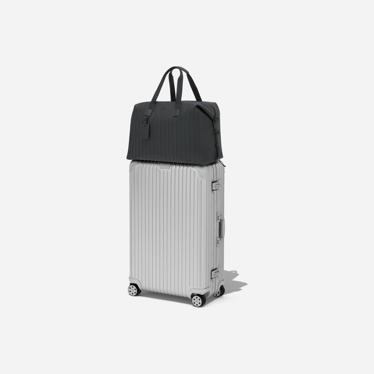 RIMOWA Never Still Leather Duffle Bag Large Anthracite Grey