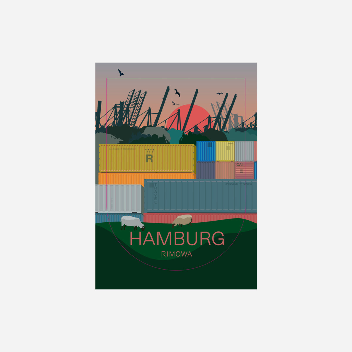 RIMOWA City Stickers Hamburg Multicolour