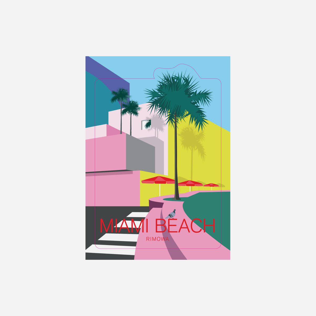 RIMOWA City Stickers Miami Multicolour