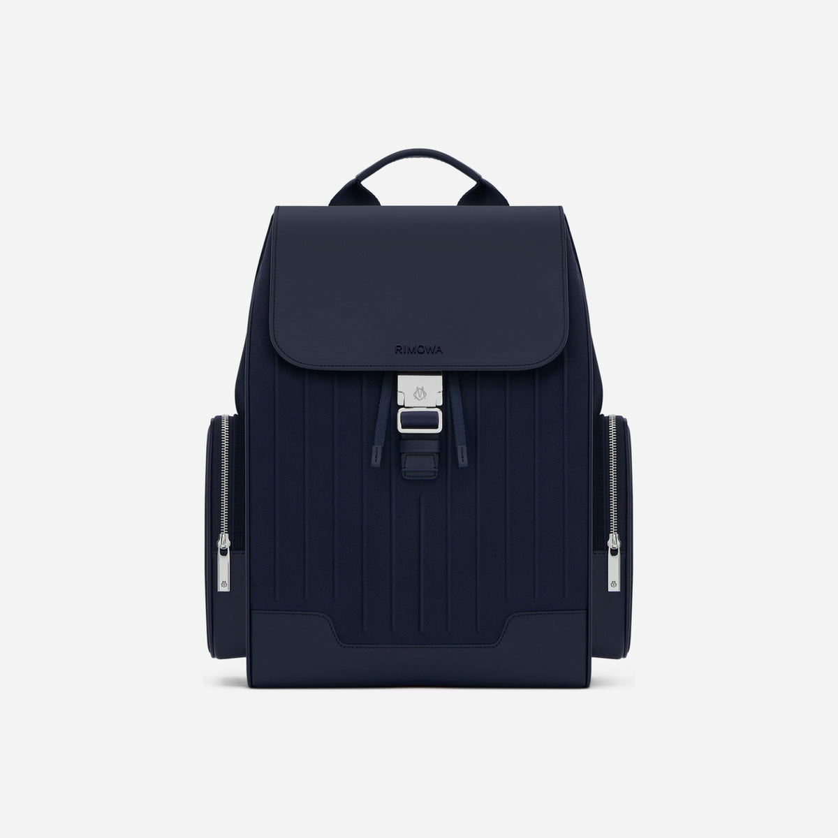 RIMOWA Never Still Canvas Flap Backpack Large Navy Blue