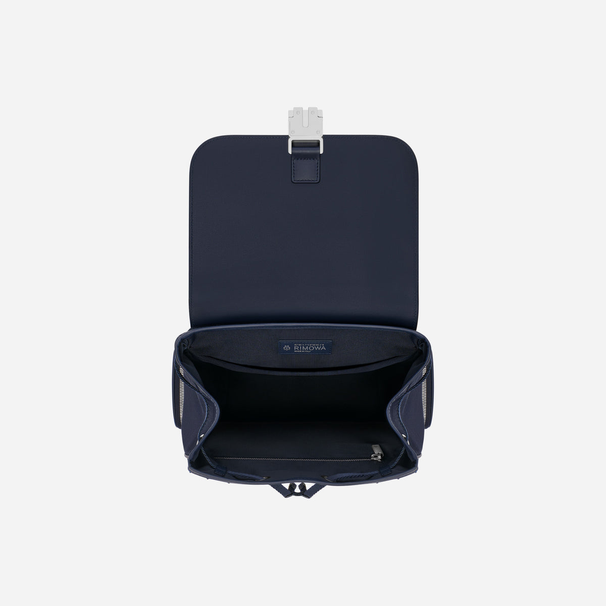 RIMOWA Never Still Canvas Flap Backpack Large Navy Blue