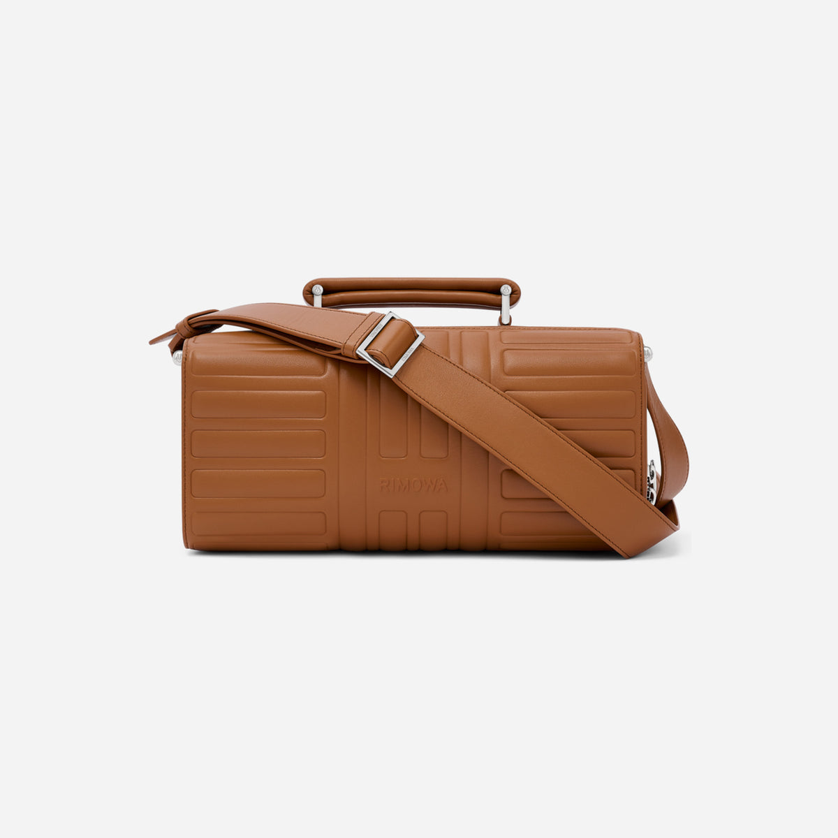 RIMOWA Groove Leather Cross-Body Bag Large Cognac Brown