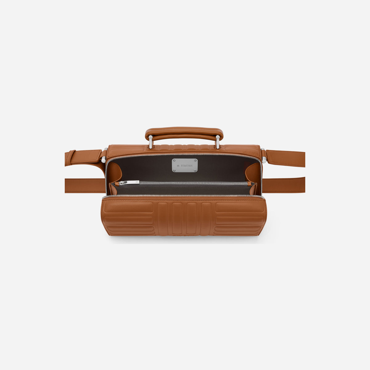 RIMOWA Groove Leather Cross-Body Bag Large Cognac Brown