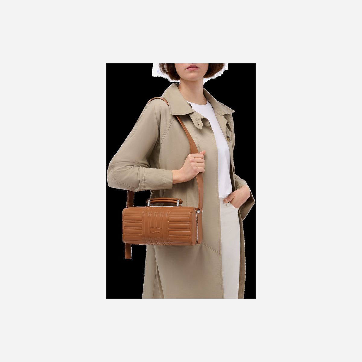 RIMOWA Groove Leather Cross-Body Bag Large Cognac Brown
