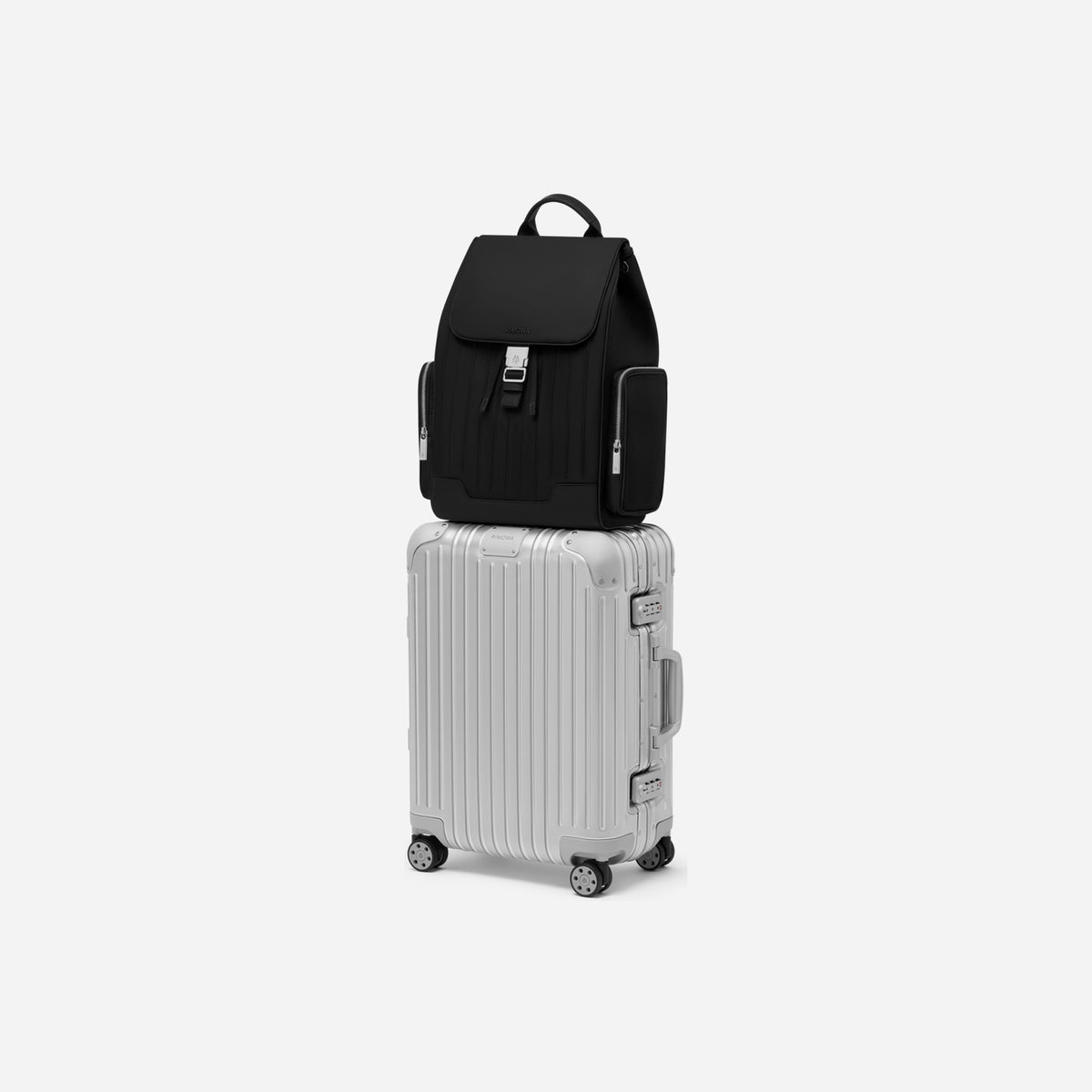 RIMOWA Never Still Nylon Flap Backpack Large Black