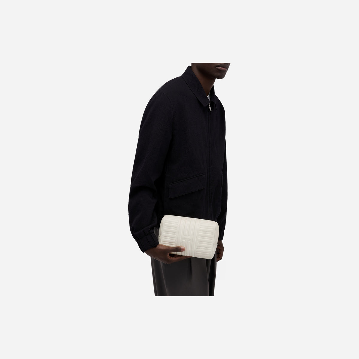 RIMOWA Groove Leather Zipped Pouch Chalk Beige