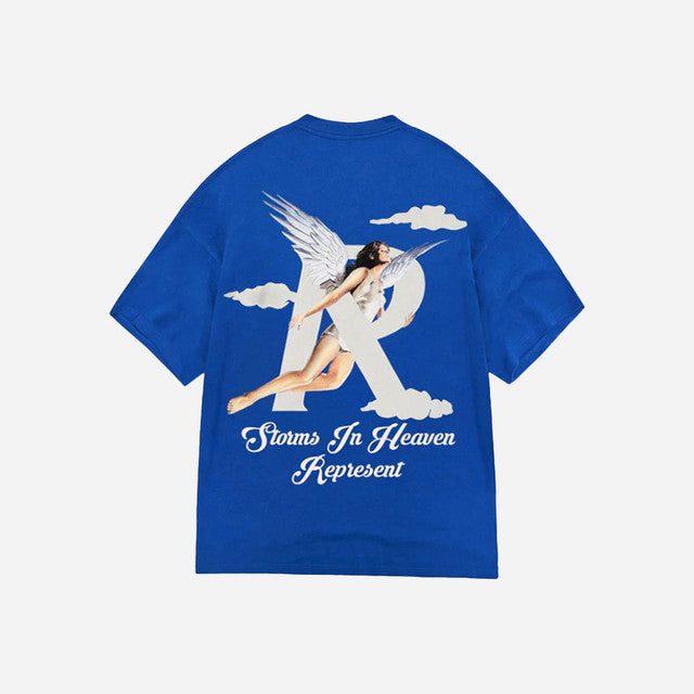 REPRESENT STOMS IN HEAVEN T-SHIRT BLUE – The Mainstreet Marketplace