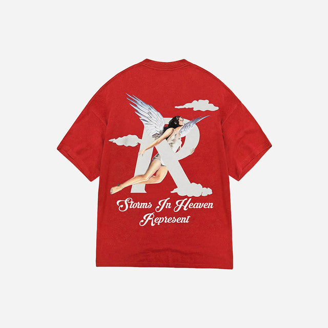 REPRESENT STORMS IN HEAVEN T-SHIRT RED