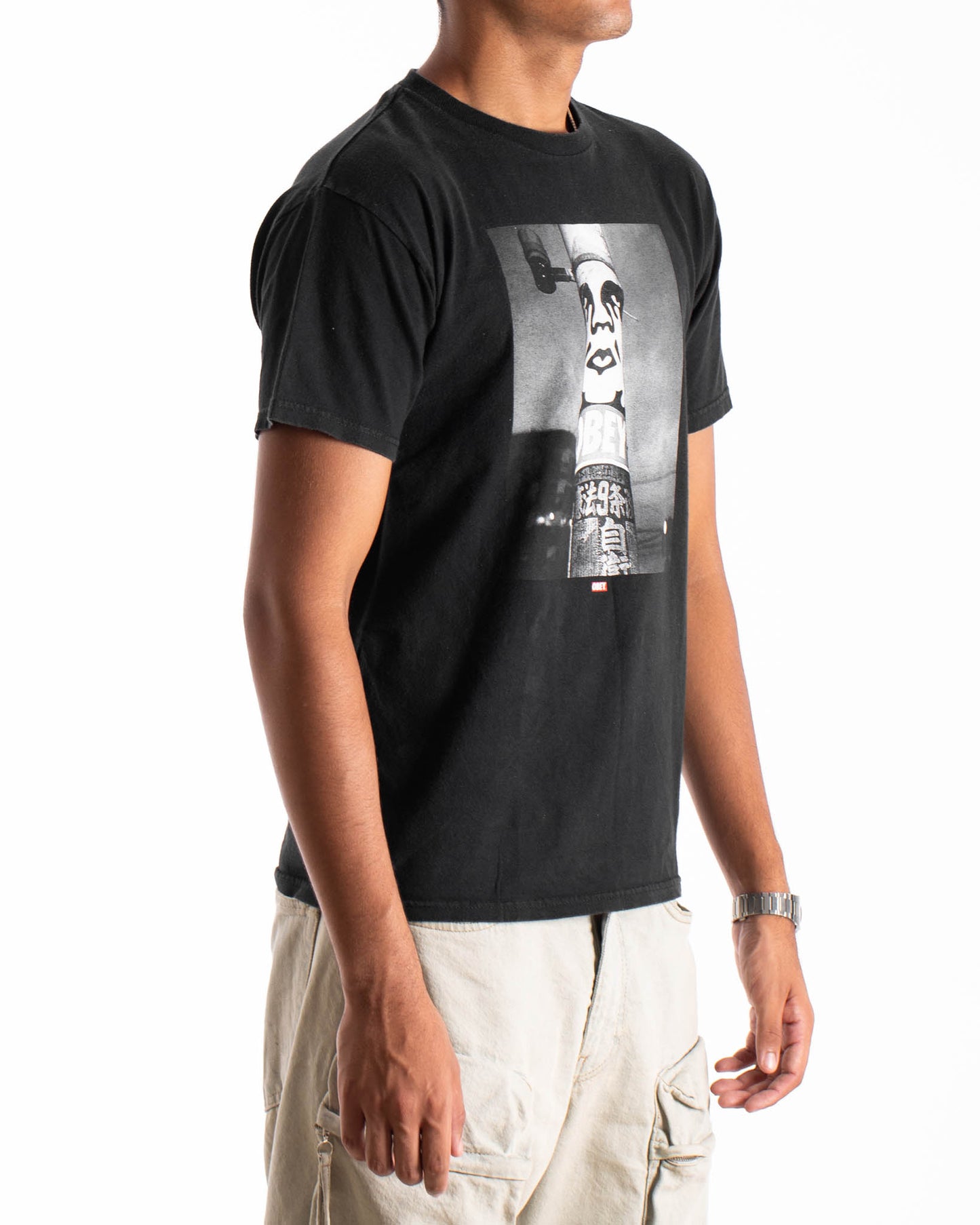 Obey Usa Face Graphic Tee Black